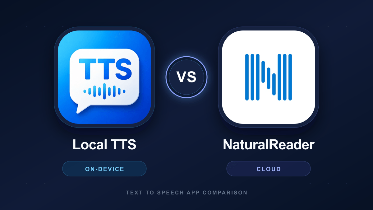Local TTS - Voice Aloud Reader vs NaturalReader - Text To Speech: Offline, Pricing, and Privacy